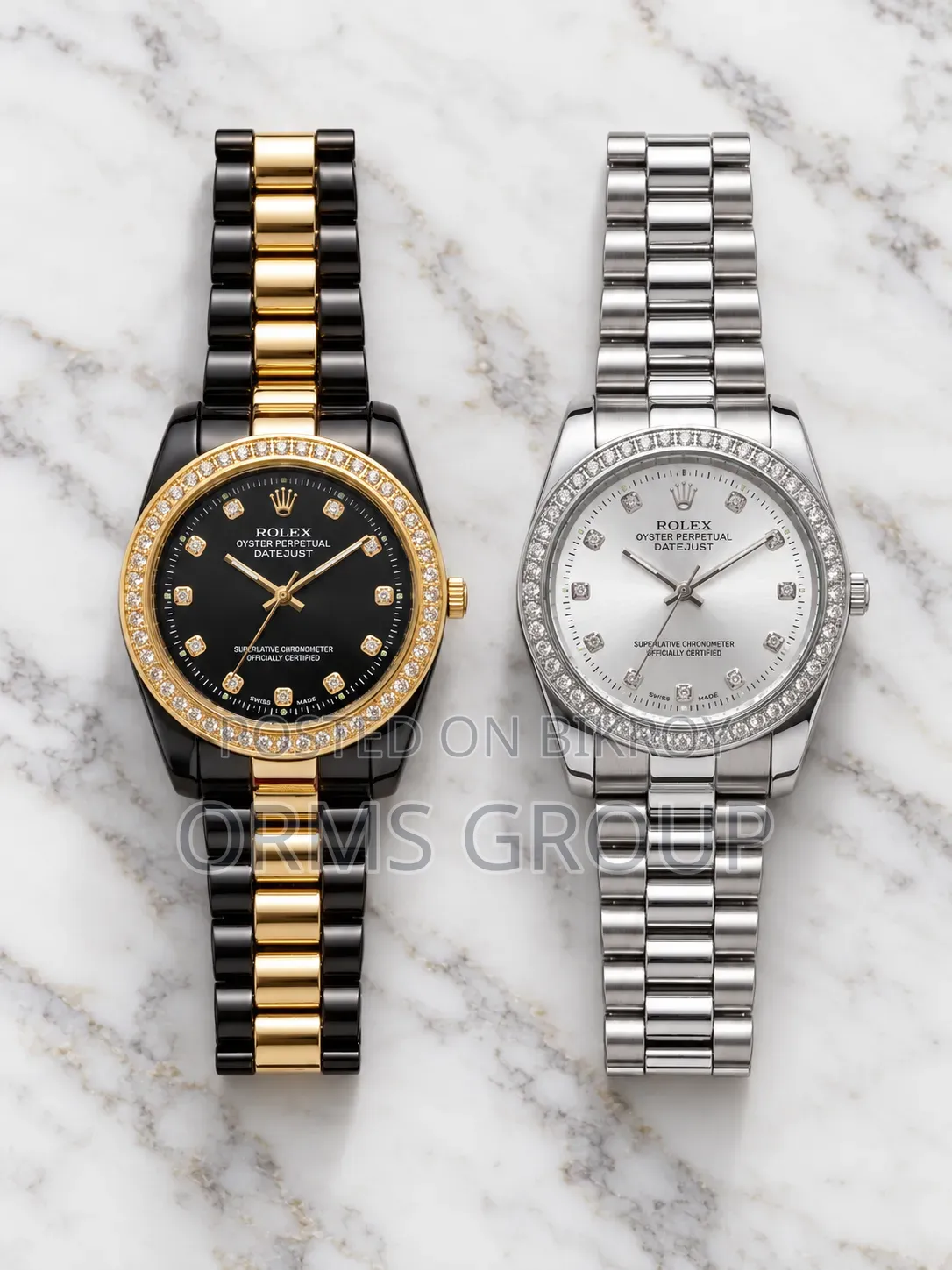 Luxury Design Watch Combo for Men – 2 Pieces – Black Gold and Silver
