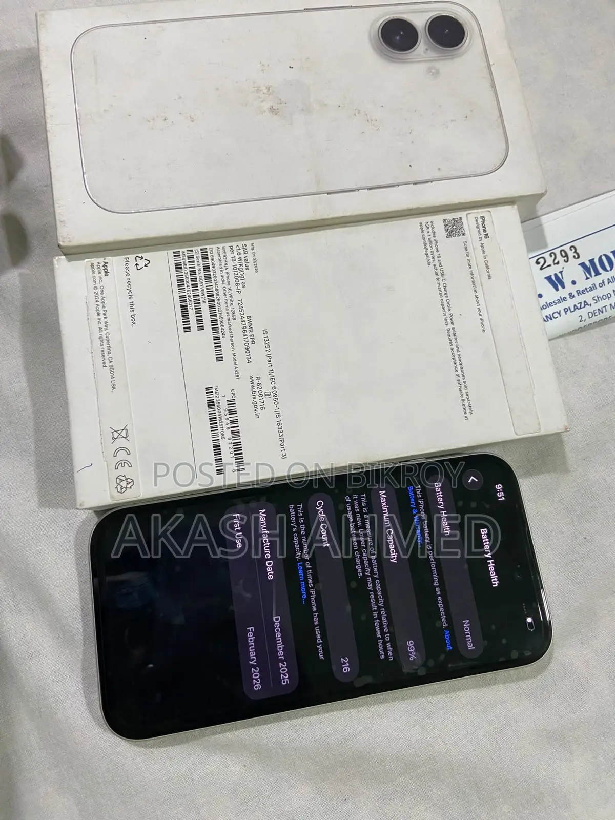 Apple iPhone 16 128 GB White