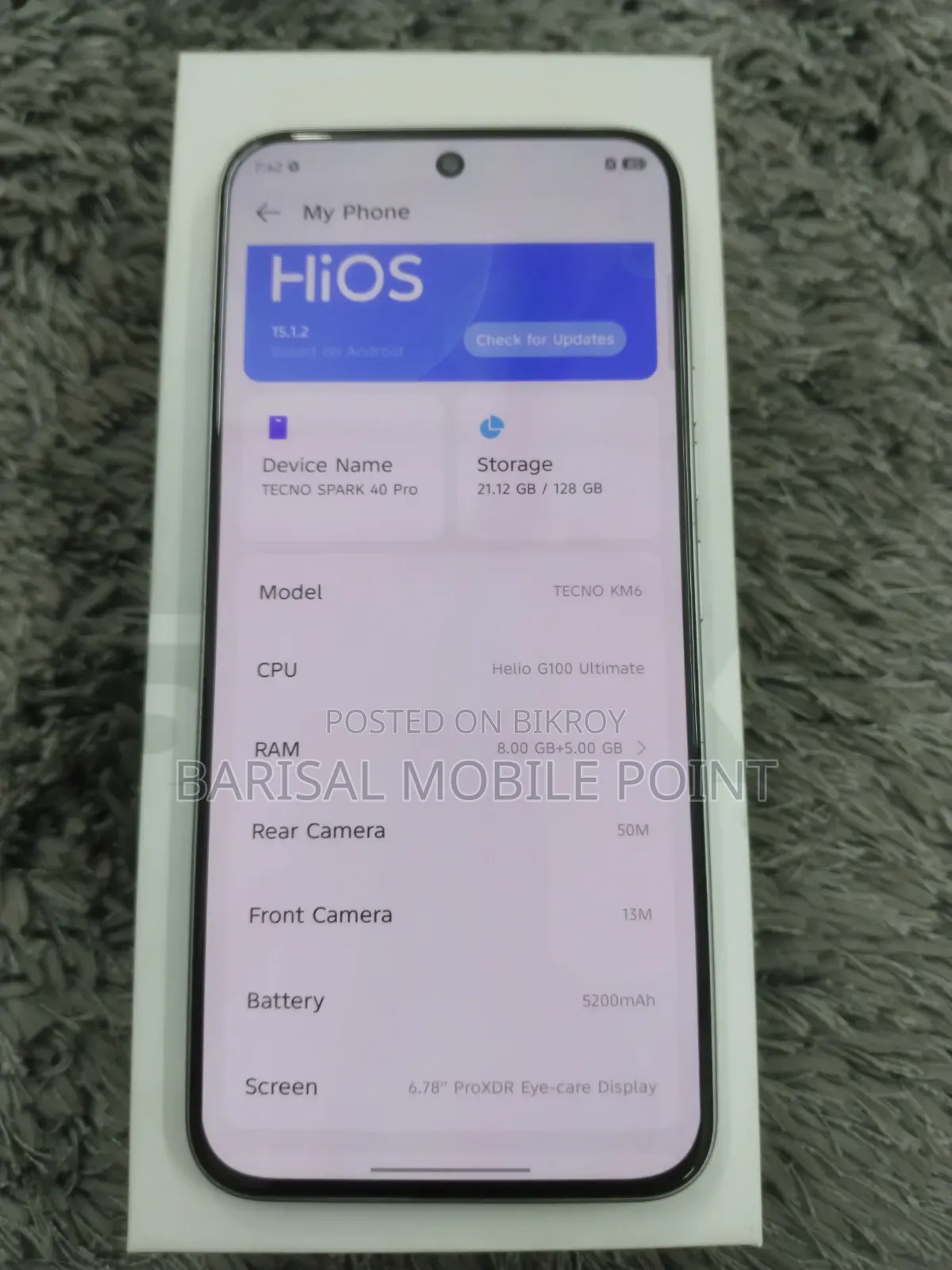 Tecno Spark 40 Pro 128 GB Silver