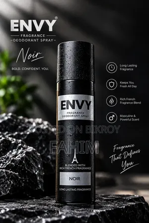 ENVY Noir Fragrance Deodorant Spray
Premium Fragrance | Long-Lasting