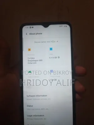 Vivo Y22s 128 GB Graphite