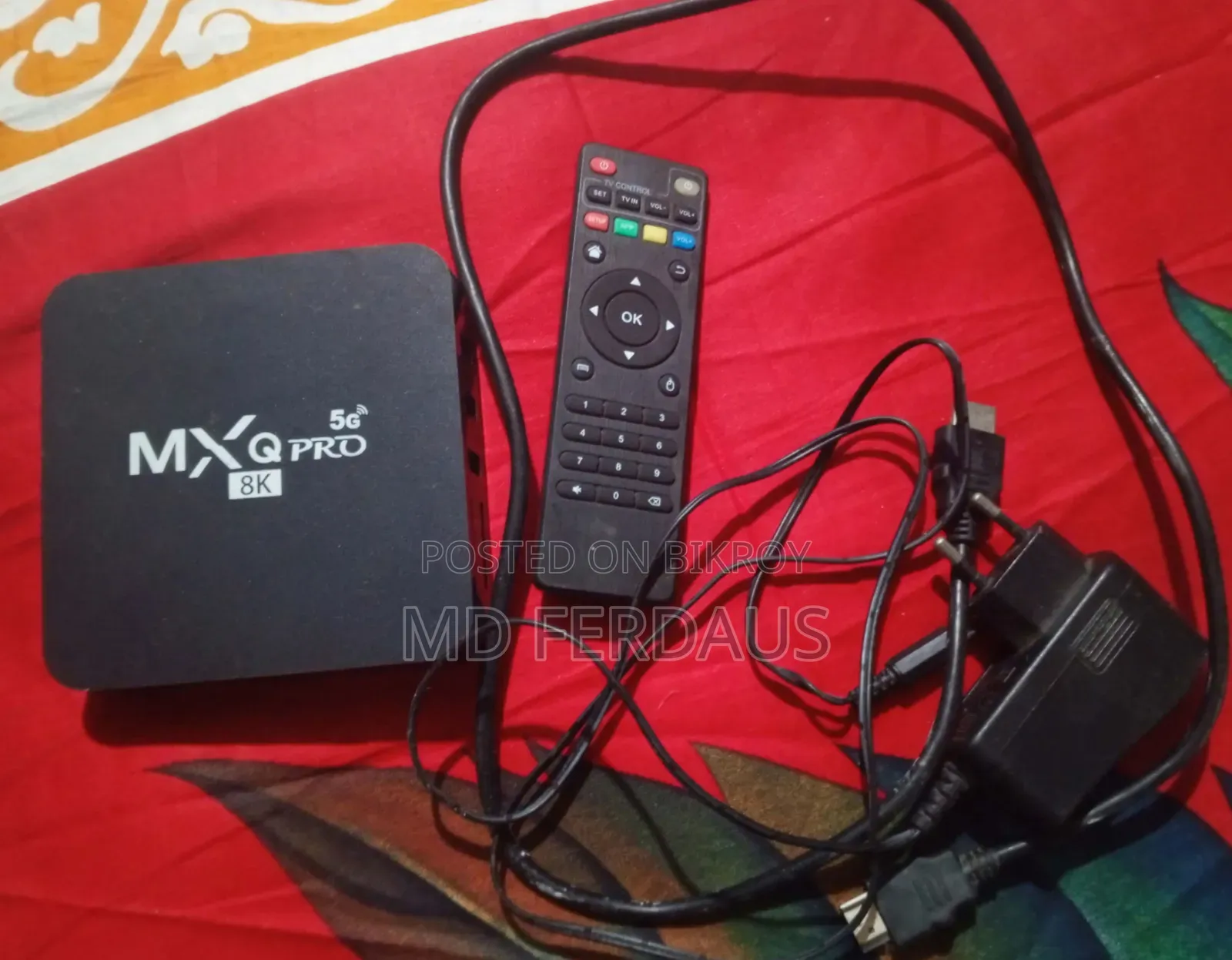 TV Box and Remote for sale.