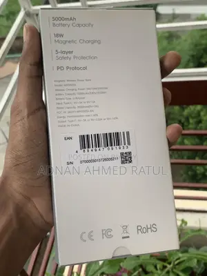 ম্যাগনেটিক ওয়্যারলেস পাওয়ার ব্যাংক মডেল: WP0150TA