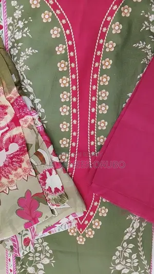 Pure Silk Orna and Cotton Dress