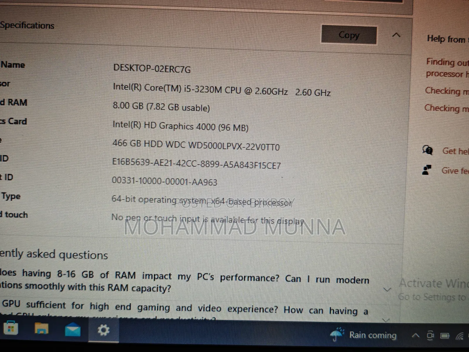Laptop Acer AcerNote Pro 8GB Intel Core i5 HDD 350GB