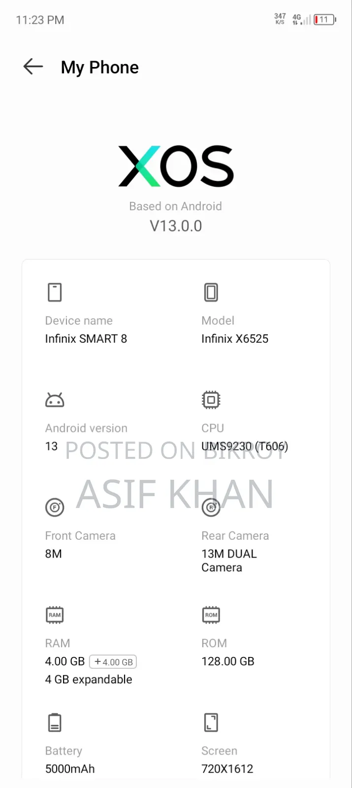 Infinix Smart 8 Plus 128 GB