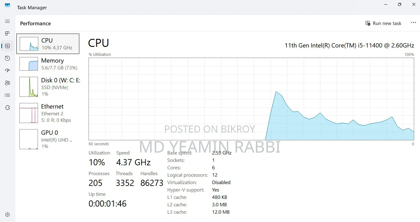 Desktop Computer 8GB Intel Core i5 SSD 250GB