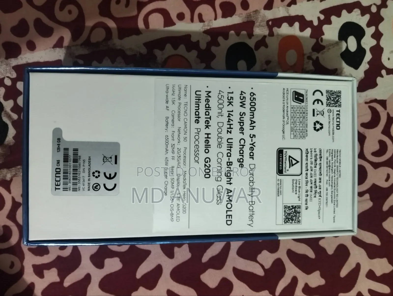 Tecno Camon 50 256 GB Black