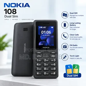 নতুন নোসিয়া ১০৮ ডুয়াল সিম ব্ল্যাক