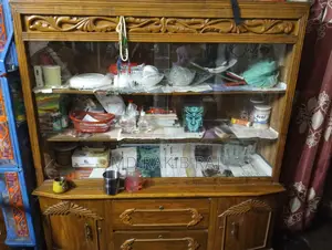 Wooden Glass-Door Showcase