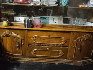 Wooden Glass-Door Showcase