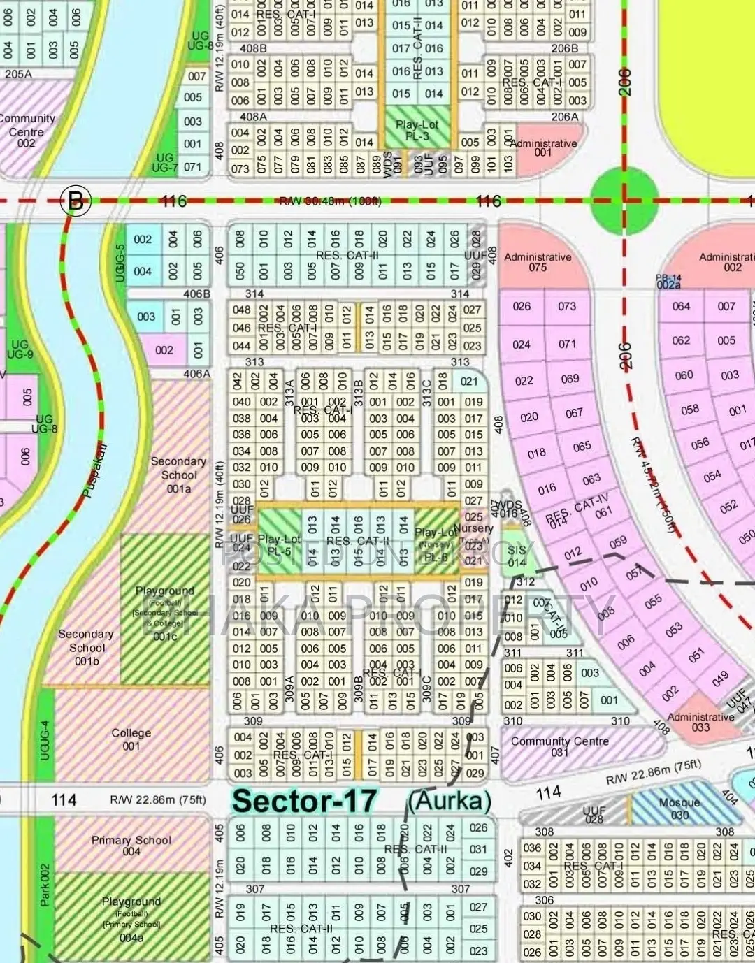 3 Katha Land Sale Lake South at Sector-17