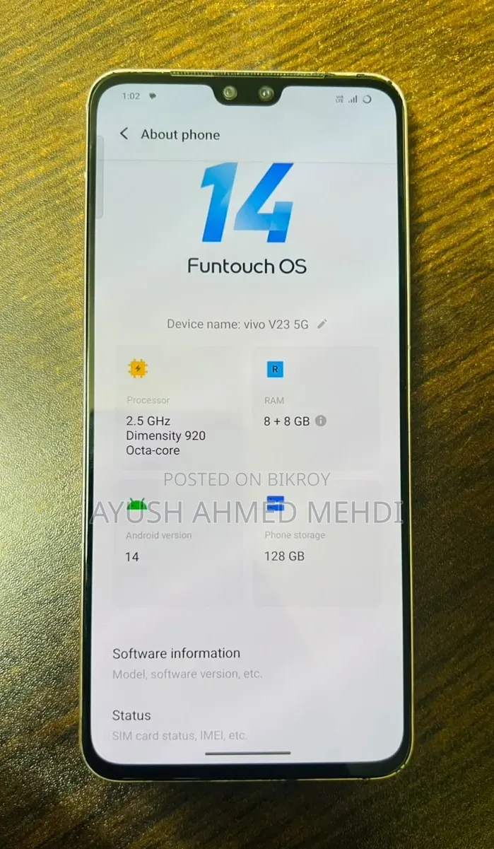 Vivo V23 5G 128 GB Rose Gold