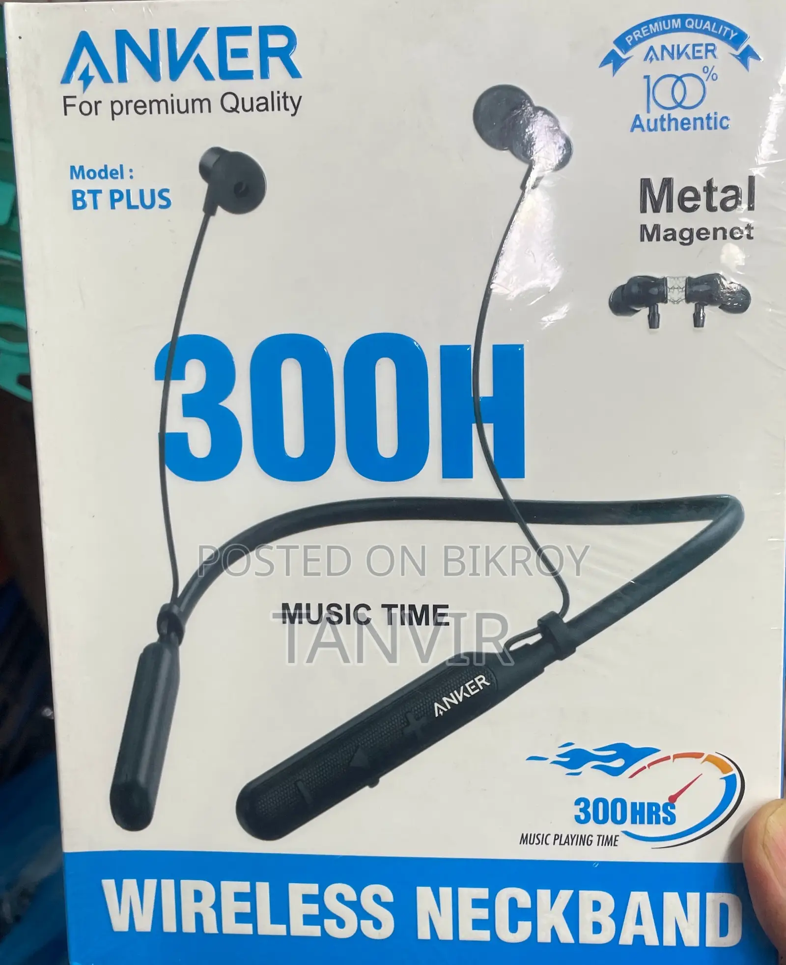 ANKER Wireless Neckband Earphones – 300 Hours Music Time