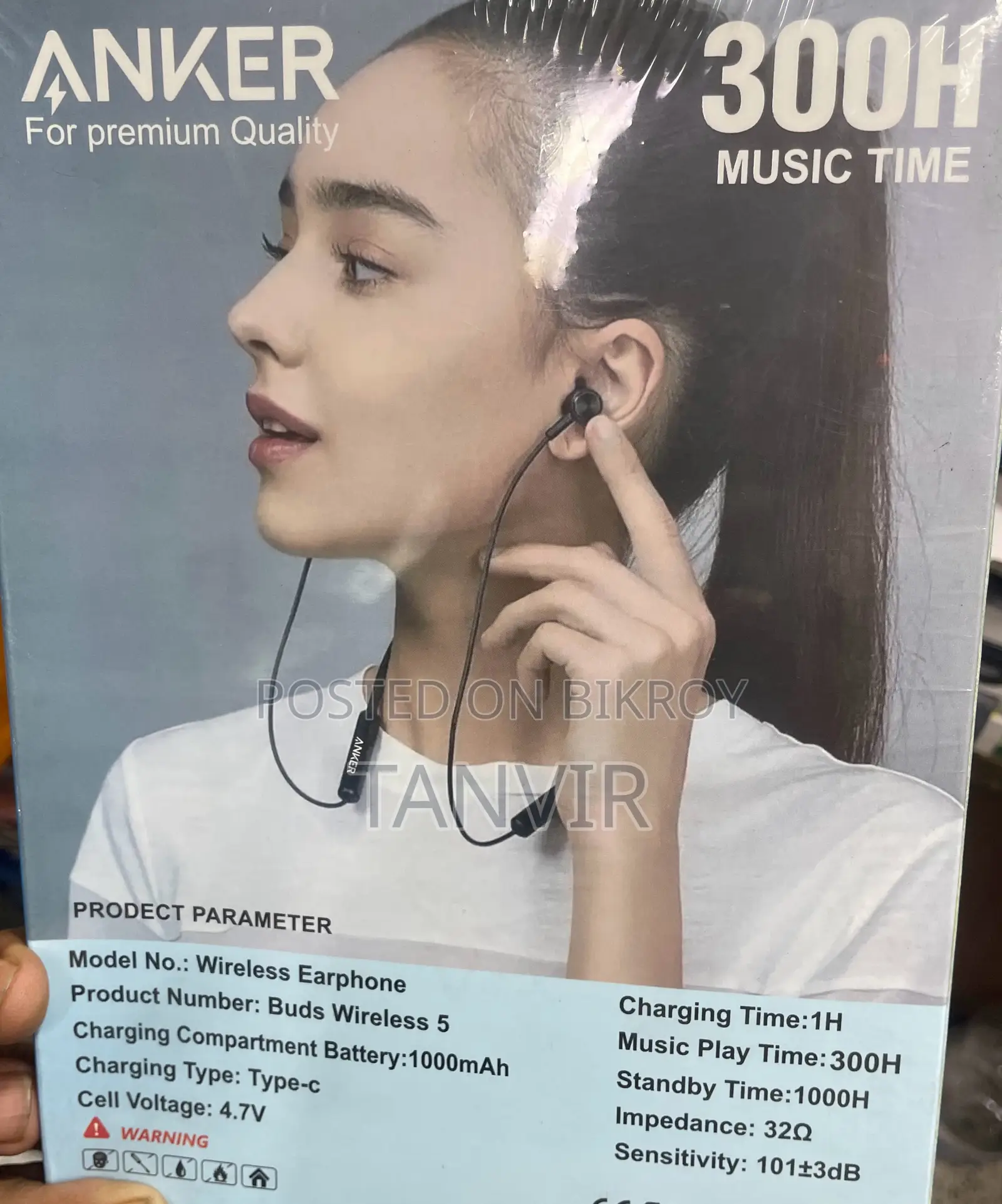 ANKER Wireless Neckband Earphones – 300 Hours Music Time