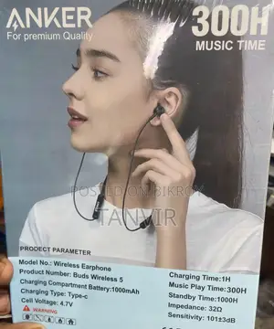 ANKER Wireless Neckband Earphones – 300 Hours Music Time