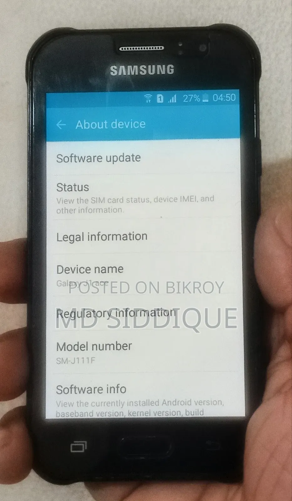 স্যামসাং গ্যালাক্সি জে১ এস ৪ জিবি কালো