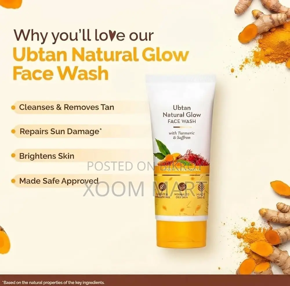 Ubtan Natural Glow Face Wash With Turmeric & Saffron – 100 Ml