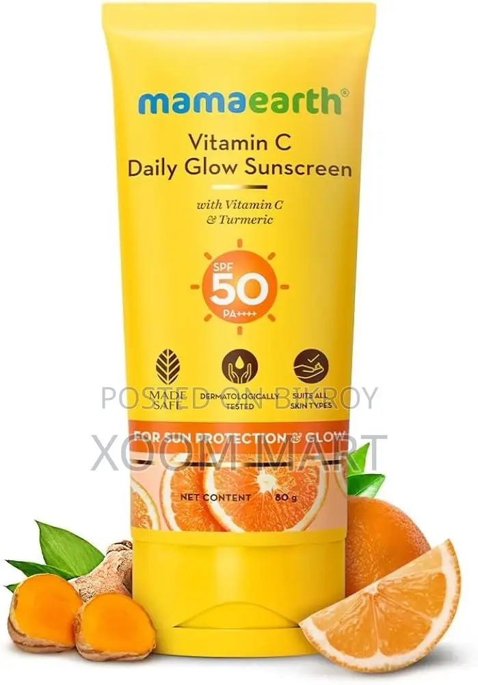 Mamaearth Vitamin C Daily Glow Sunscreen SPF 50 PA++++ - 80 Gm
