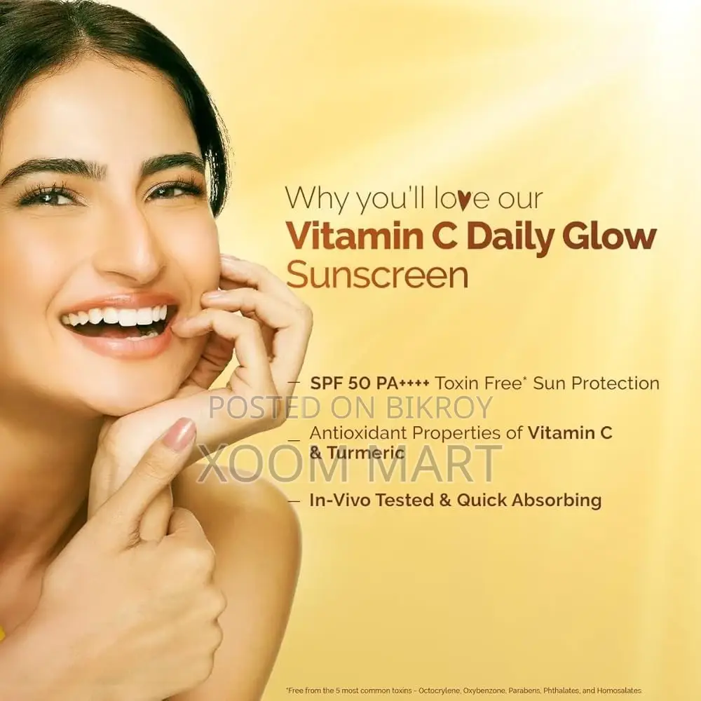 Mamaearth Vitamin C Daily Glow Sunscreen SPF 50 PA++++ - 80 Gm