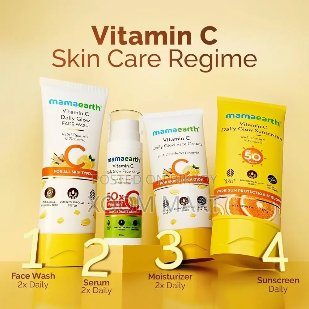 Mamaearth Vitamin C Daily Glow Sunscreen SPF 50 PA++++ - 80 Gm