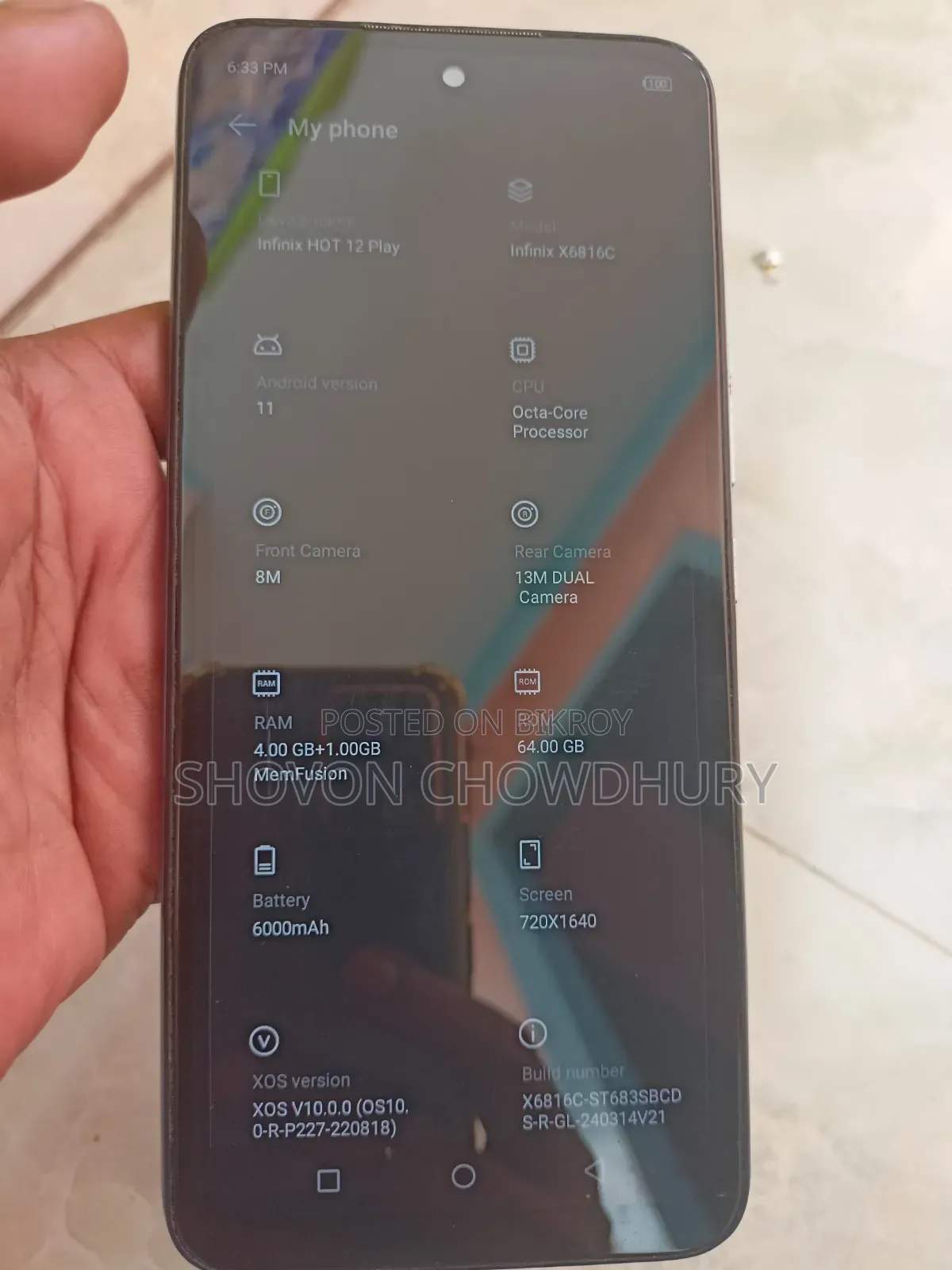 Infinix Hot 12 play 64 GB Blue