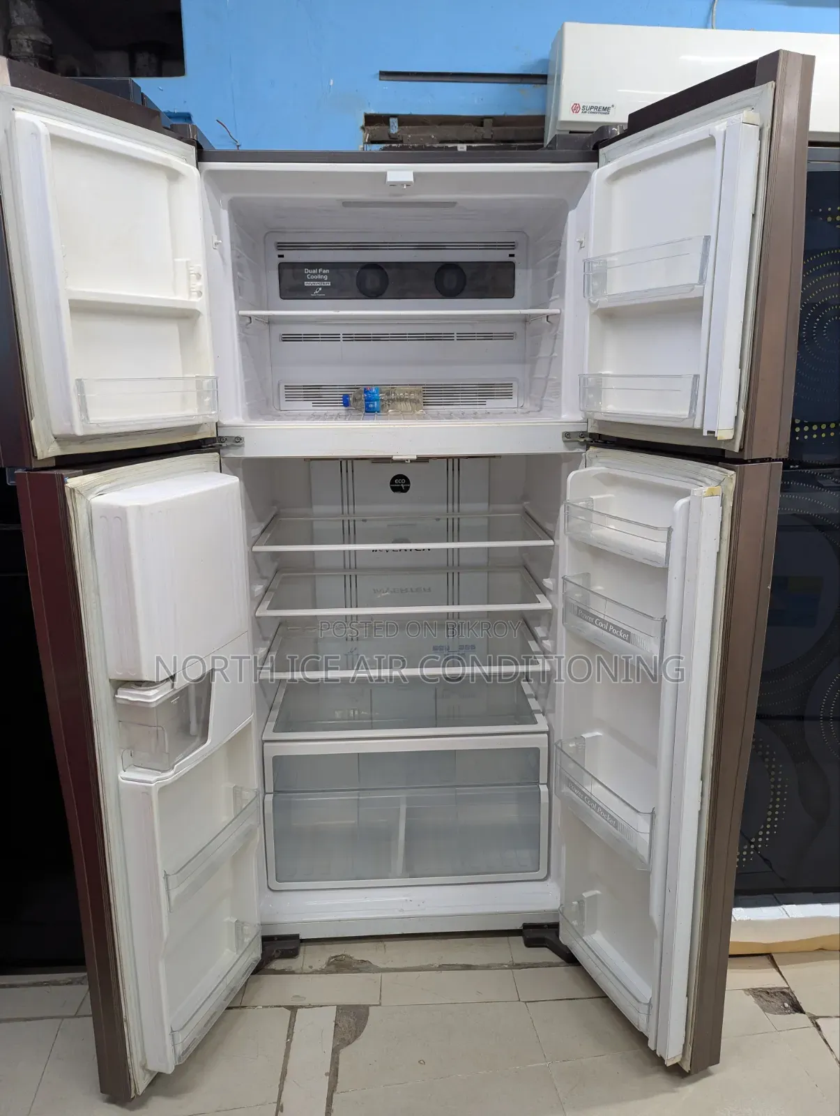 Hitachi Chocolate Color Dual Inverter 586 Ltr.