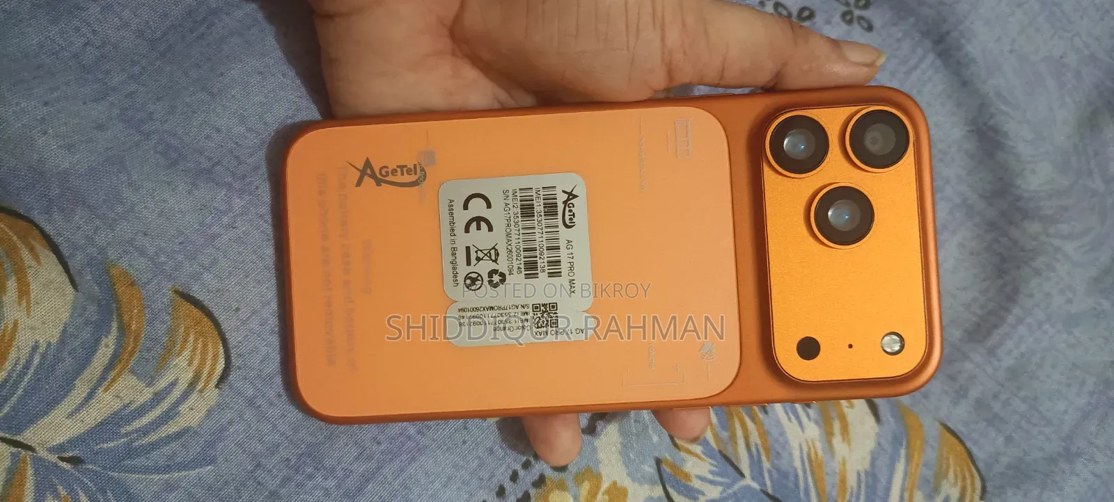 AGeTel 17 pro max 128 GB Orange