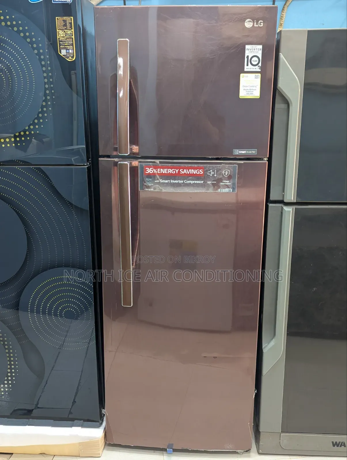 LG Chocolate Colour Non Frost Fridge 308 Ltr.