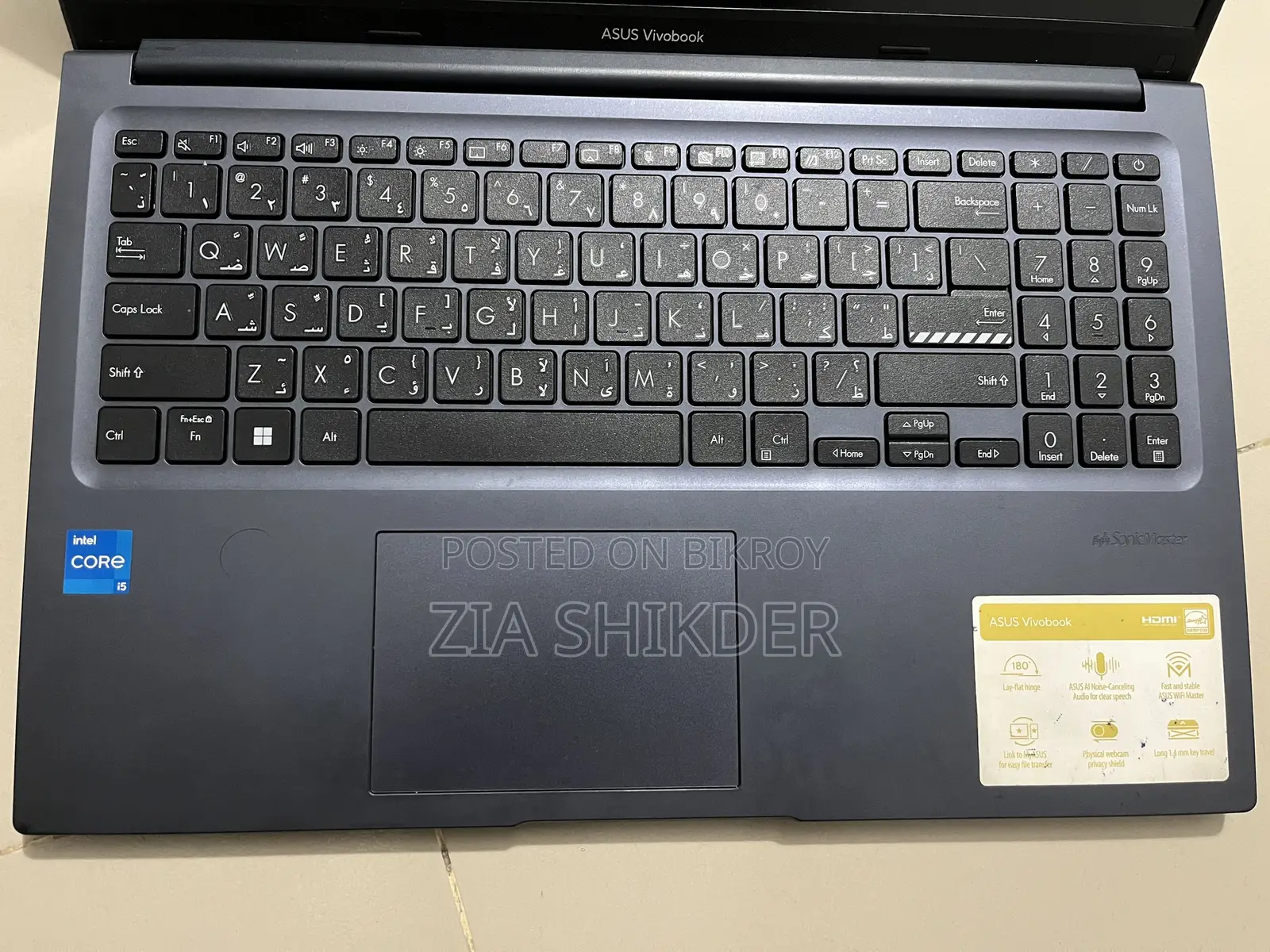 Laptop Asus Vivobook 15 8GB Intel Core i5 SSD 512GB