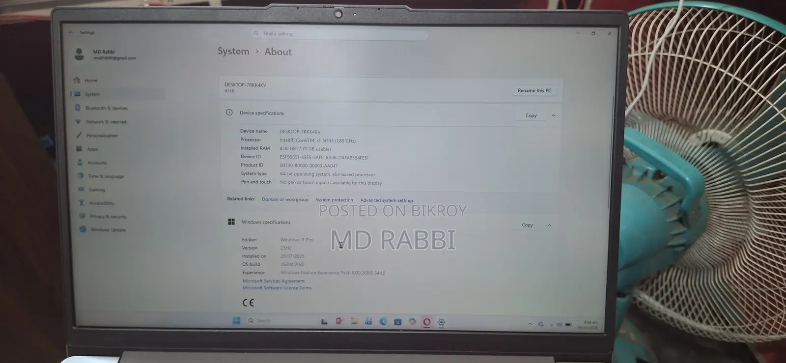 Laptop Lenovo 8GB Intel Core i3 SSD 512GB