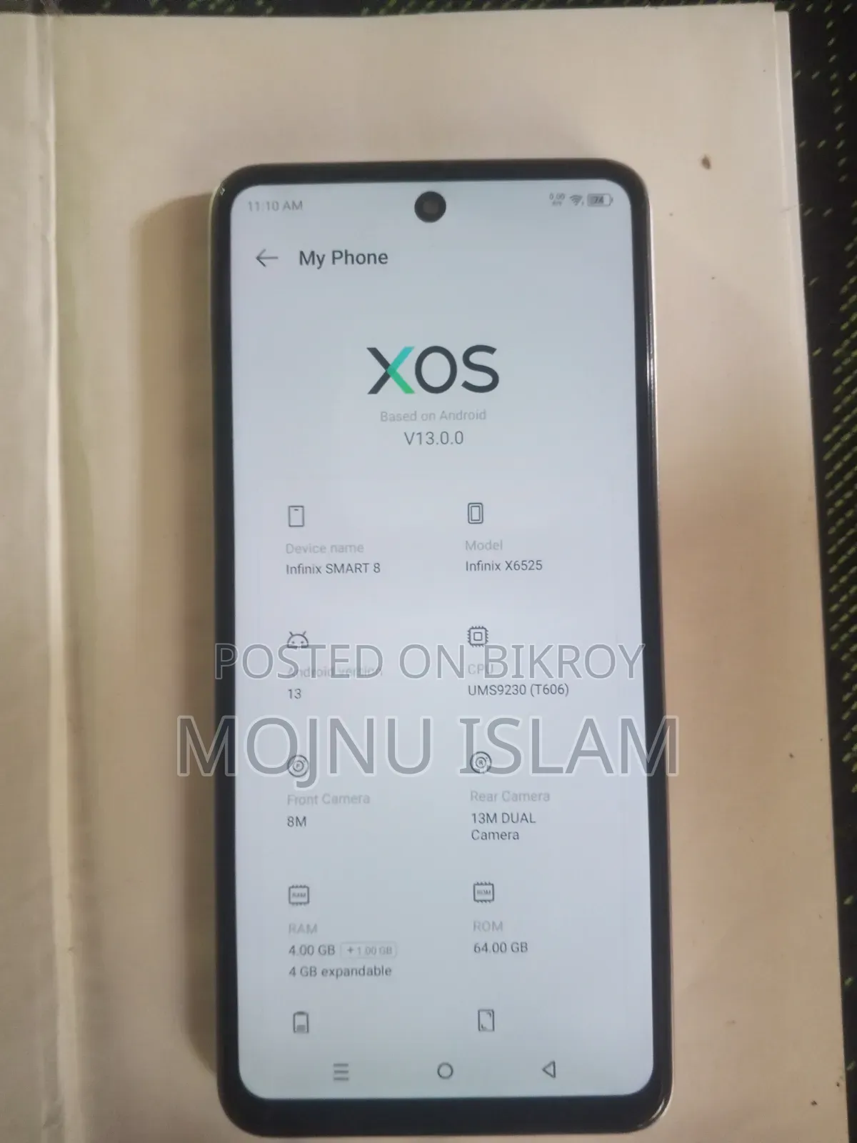 Infinix Smart 8 64 GB Gold