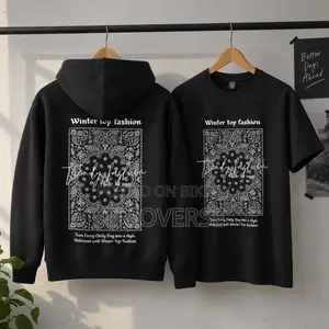Black Paisley Hoodie & Dropshoulder Combo