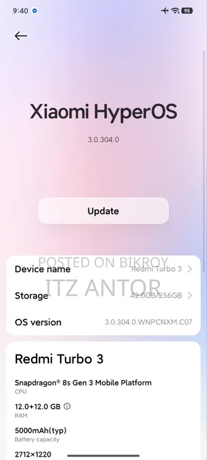 Xiaomi Redmi Turbo 3 256 GB Red