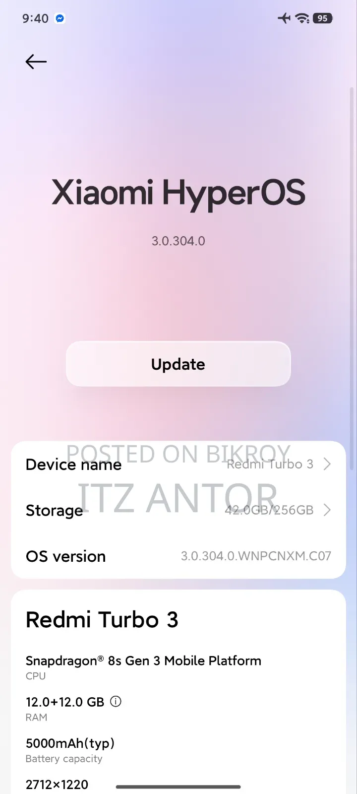 Xiaomi Redmi Turbo 3 256 GB Red