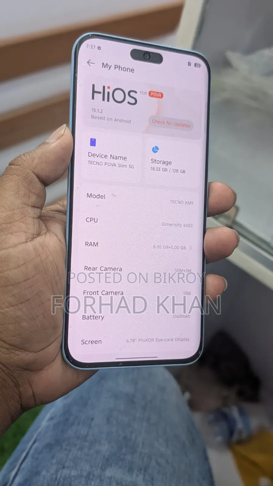 Tecno Pova Slim 5G 128 GB White