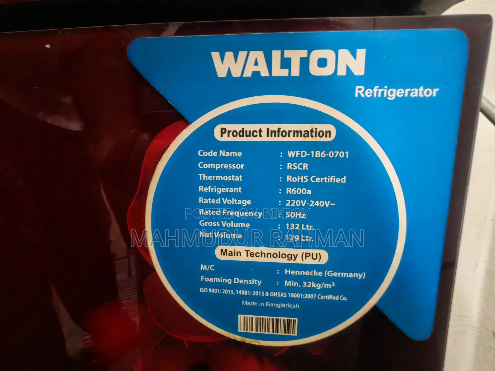 Walton Refrigerator Freezer