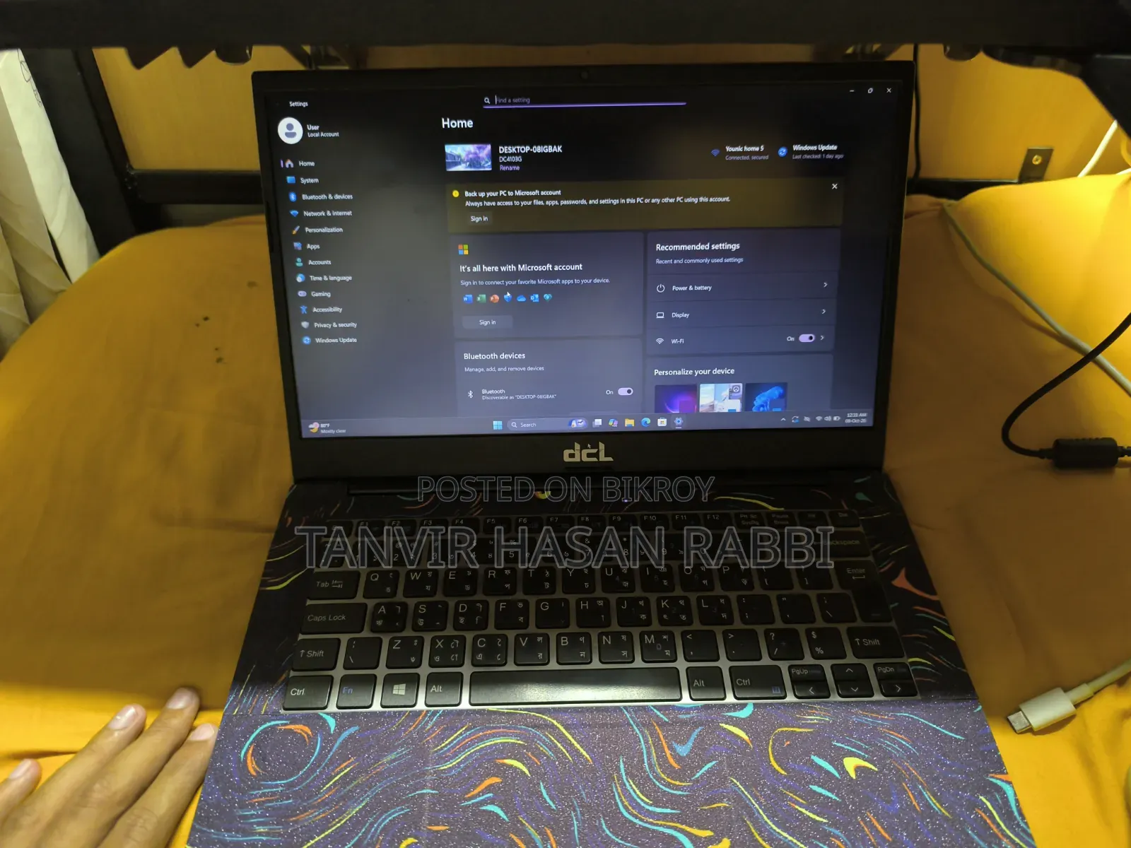 Laptop 8GB Intel Core i3 SSD 256GB