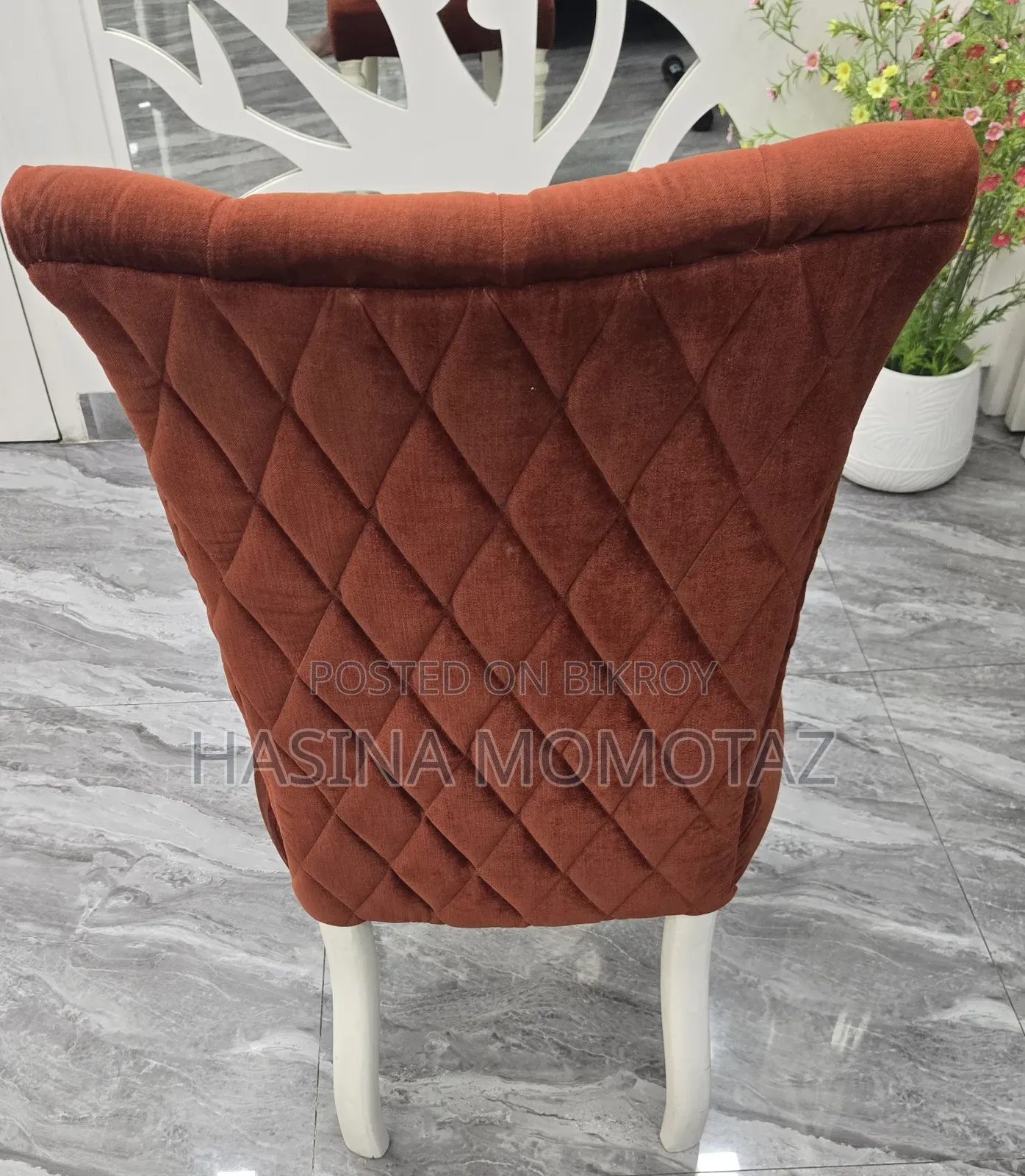 5 Foam Upholstered Wooden Chairs