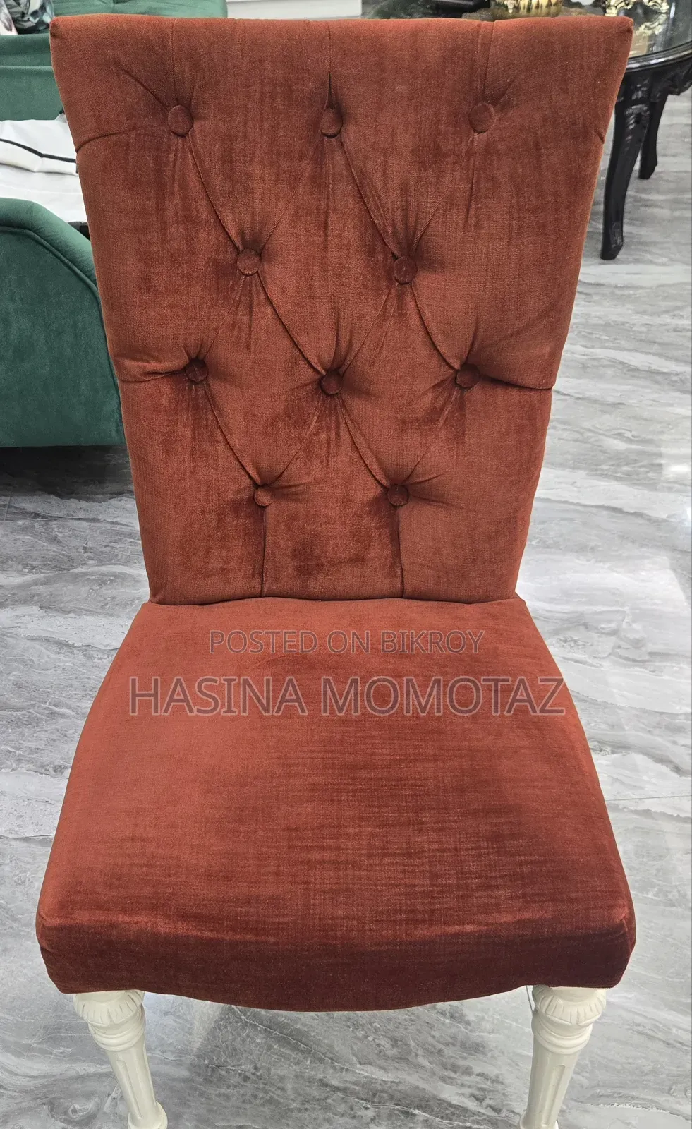 5 Foam Upholstered Wooden Chairs