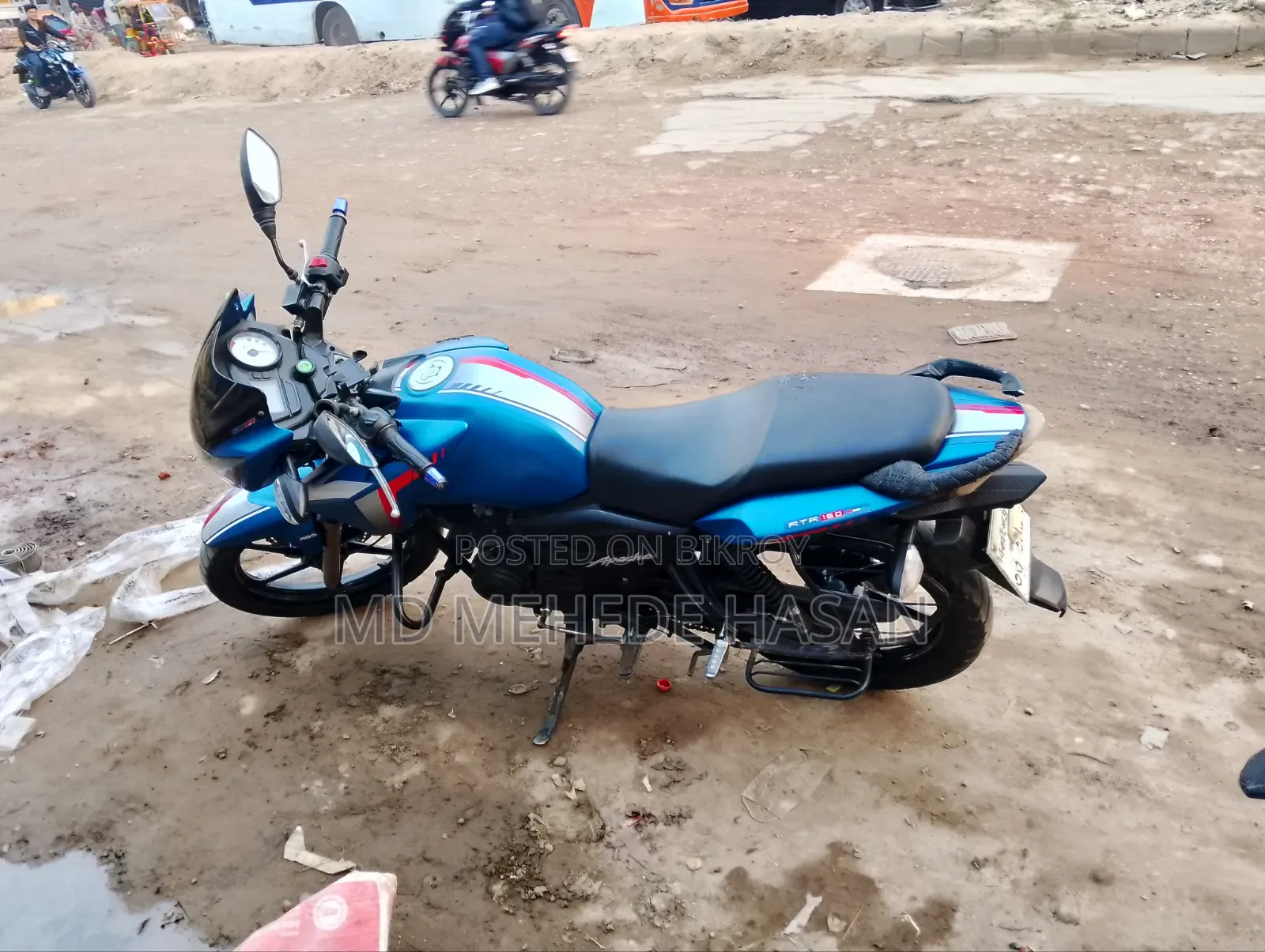 টিভিএস আপাচি আরটিআর ১৬০ টুভি ২০১৭ ব্লু