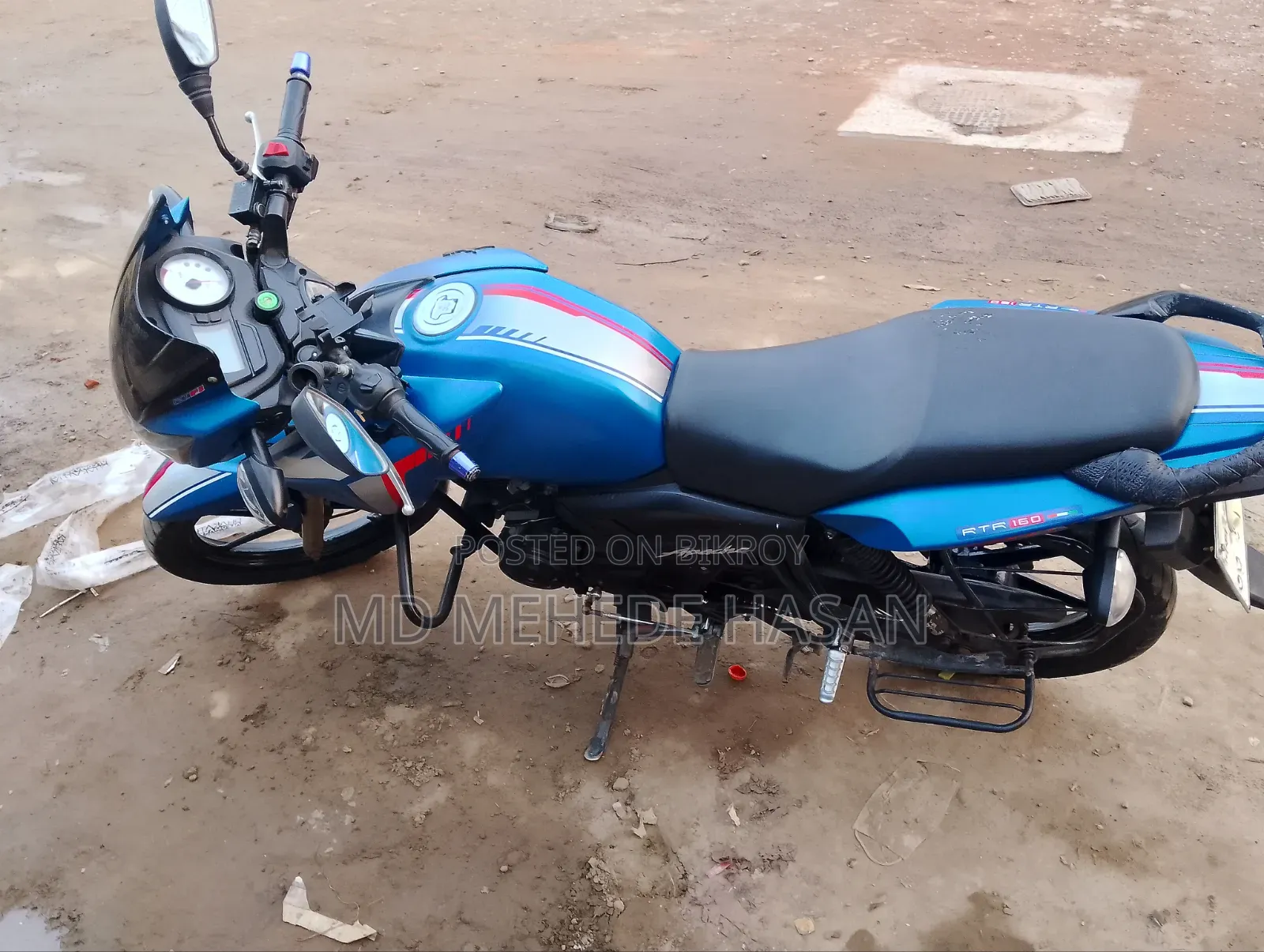 টিভিএস আপাচি আরটিআর ১৬০ টুভি ২০১৭ ব্লু