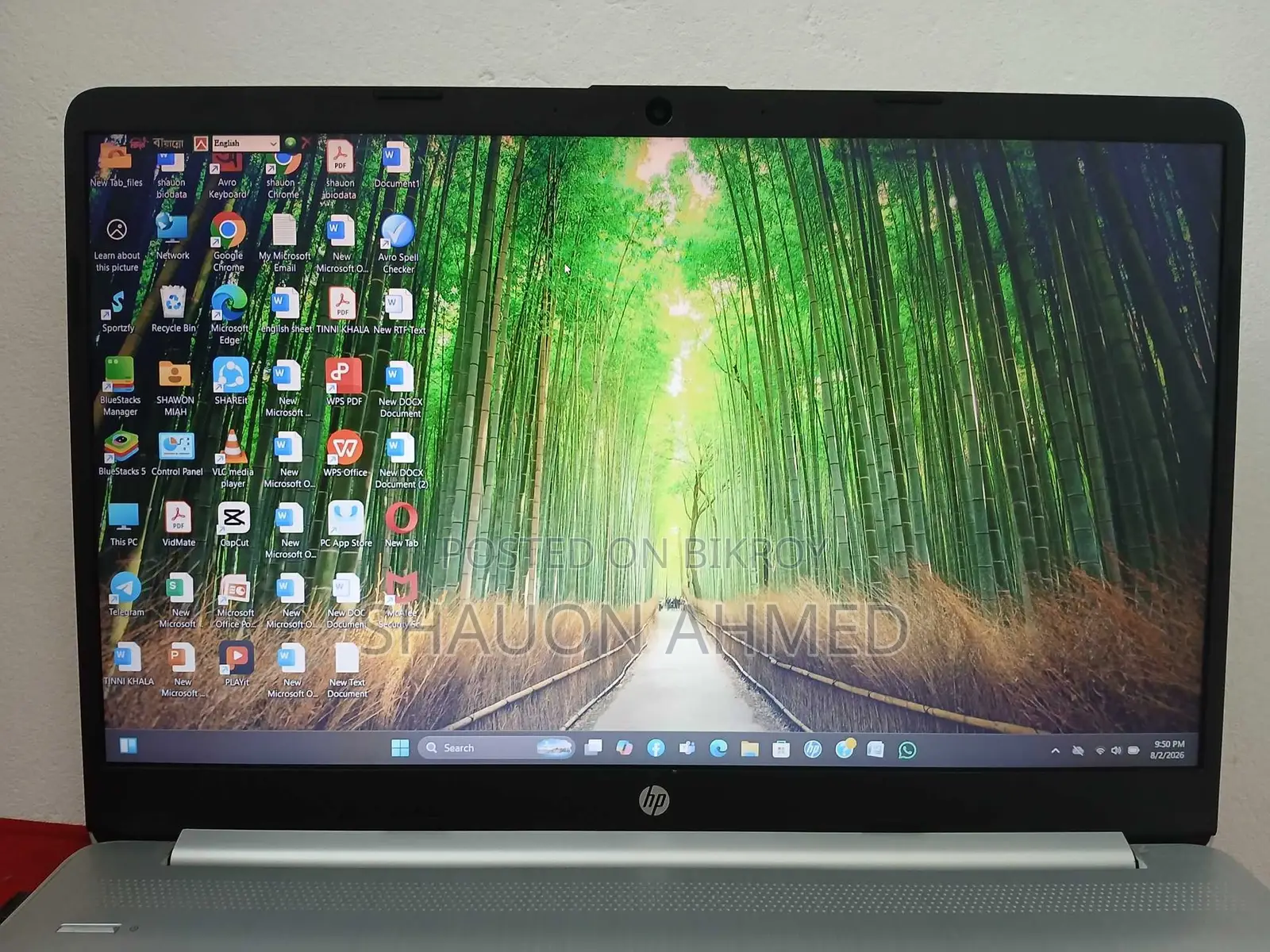 Laptop HP 15S 4GB Intel Core i3 SSD 256GB
