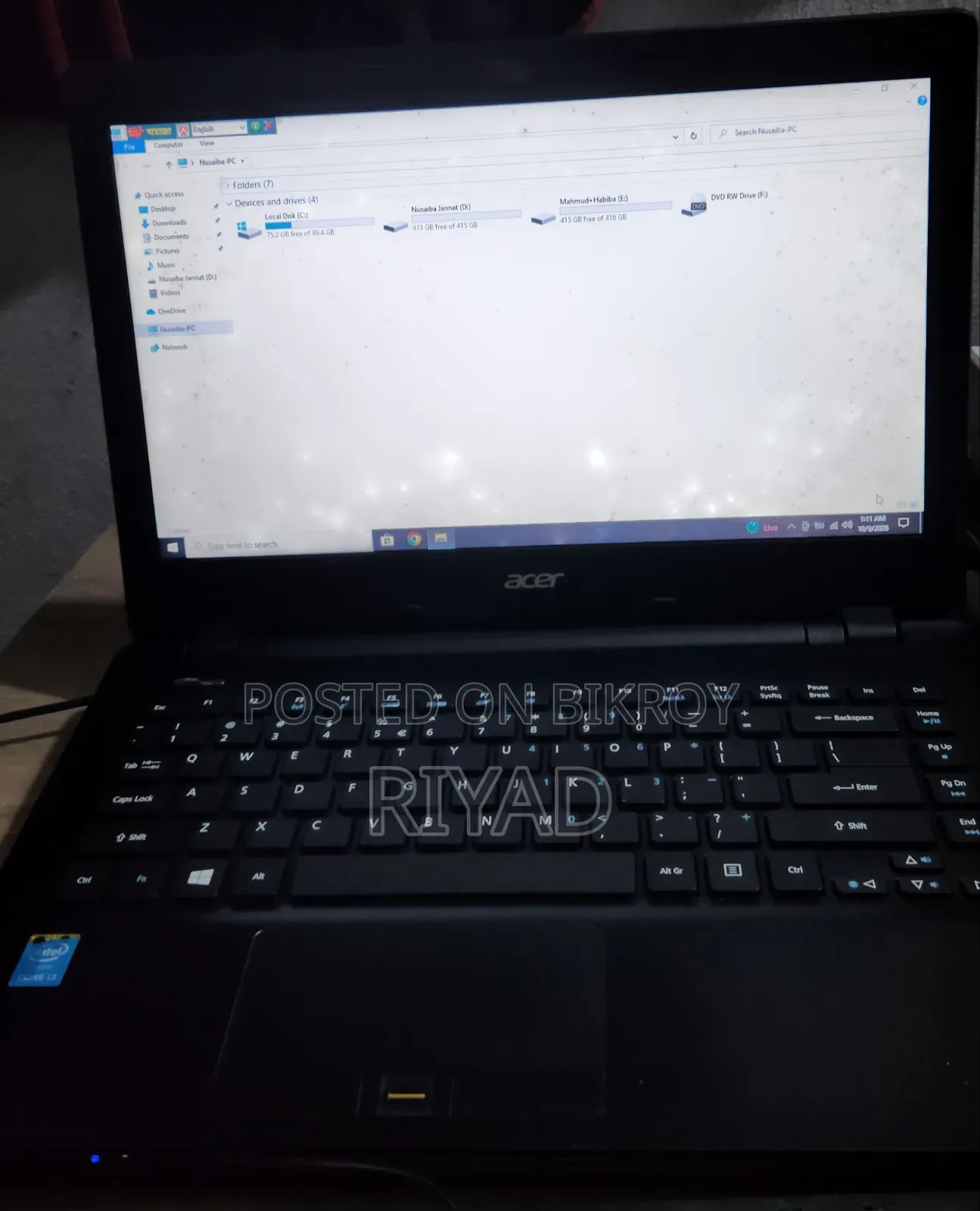 Laptop Acer TravelMate P245 M 4GB Intel Core i3 HDD 1T