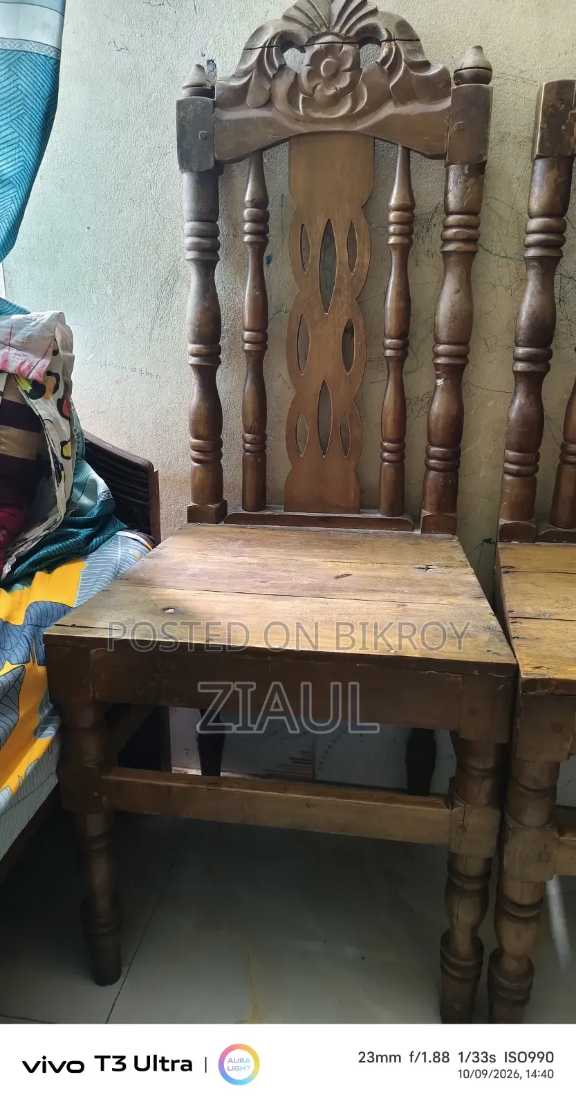 Wooden chairs for sale.