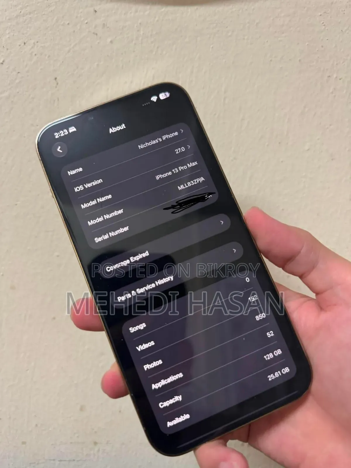 অ্যাপল আইফোন ১৩ প্রো ১২৮ জিবি সাদা