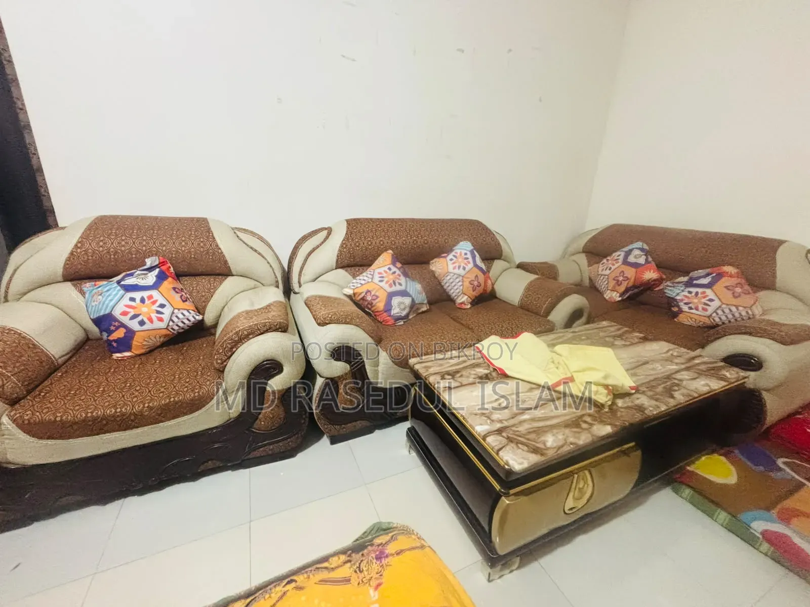 কালার ফুল ৫ সিটের সোফা
