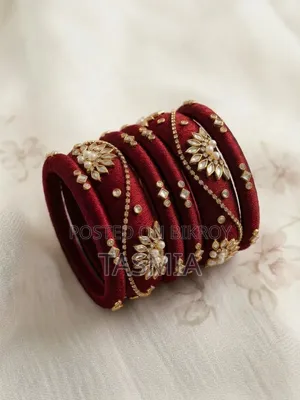 রেশমি চুড়ি(১সেট)_Silk Thread Reshmi Bangles(1 Set)