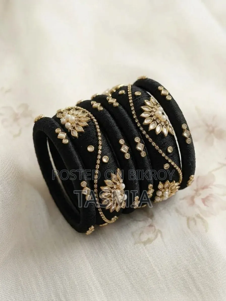 রেশমি চুড়ি(১সেট)_Silk Thread Reshmi Bangles(1 Set)