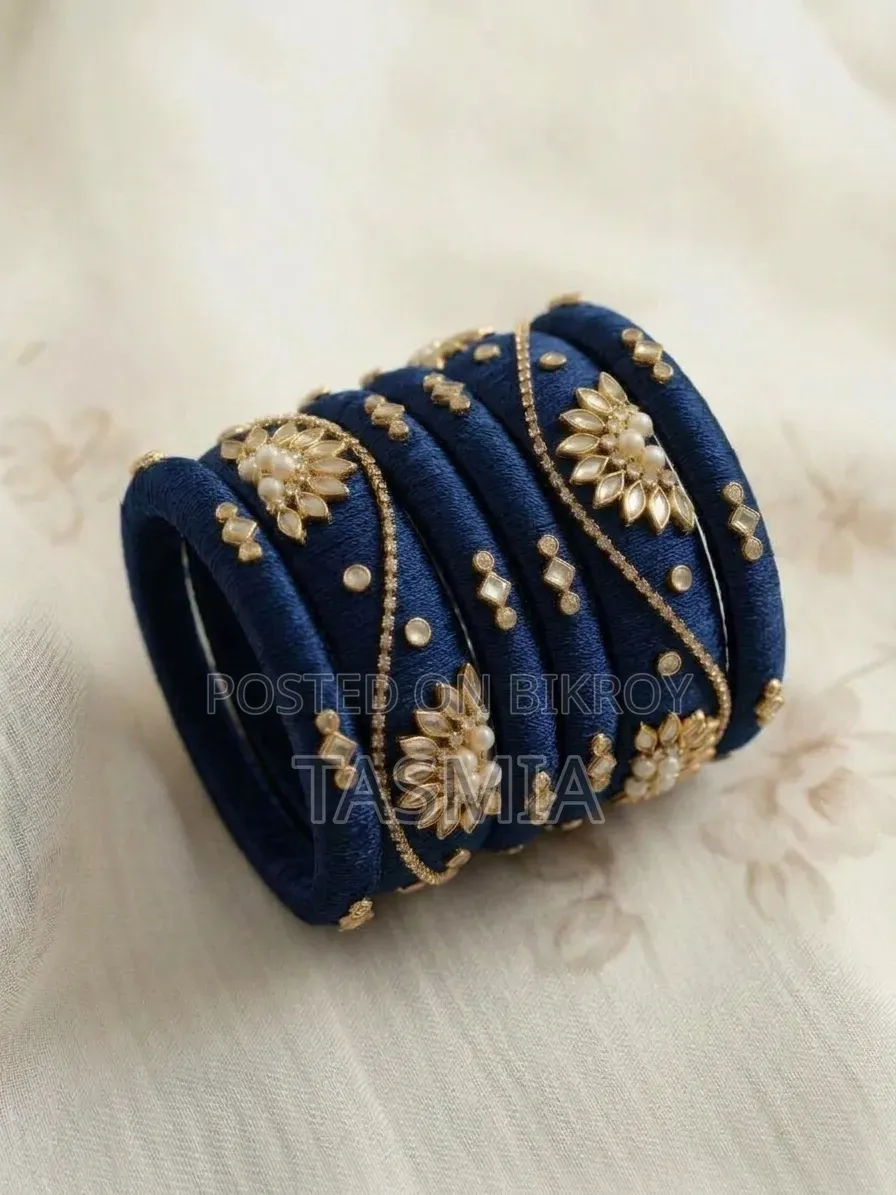 রেশমি চুড়ি(১সেট)_Silk Thread Reshmi Bangles(1 Set)